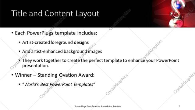 Title and Content presentation slide layout