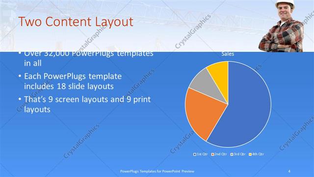 Two Content presentation slide layout