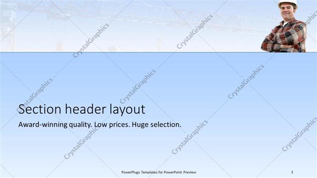 Section Header presentation slide layout