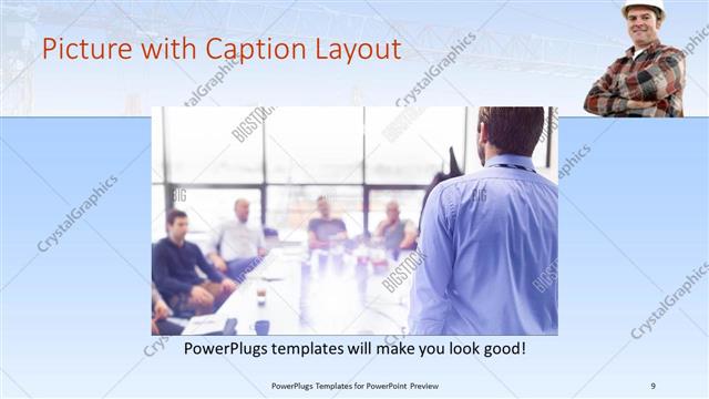 Picture with Caption presentation slide layout