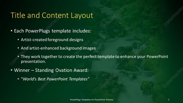Title and Content presentation slide layout