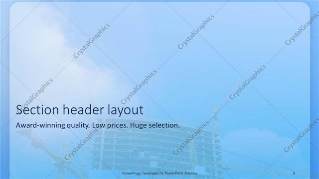 Section Header presentation slide layout