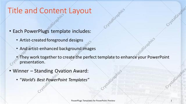 Title and Content presentation slide layout