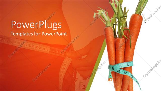  Presentation with tape measure - Tape measure wrapped around bunch of carrots