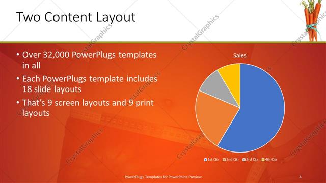 Two Content presentation slide layout