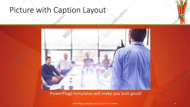 Picture with Caption presentation slide layout