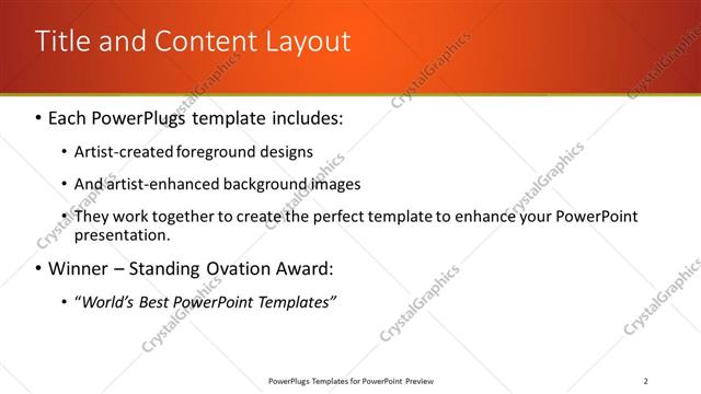 Title and Content presentation slide layout