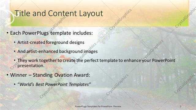 Title and Content presentation slide layout