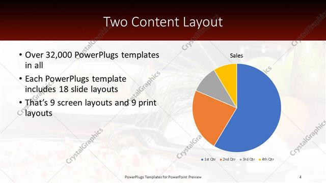 Two Content presentation slide layout