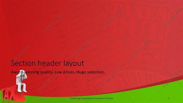 Section Header presentation slide layout
