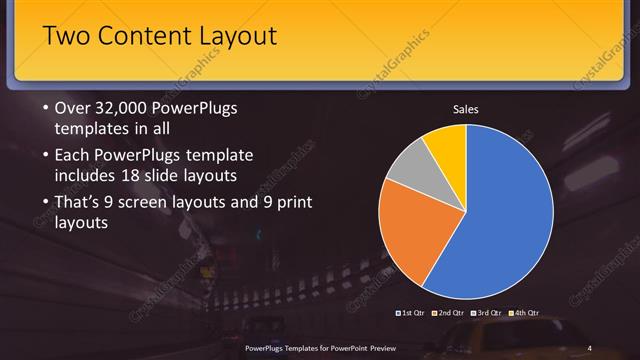 Two Content presentation slide layout