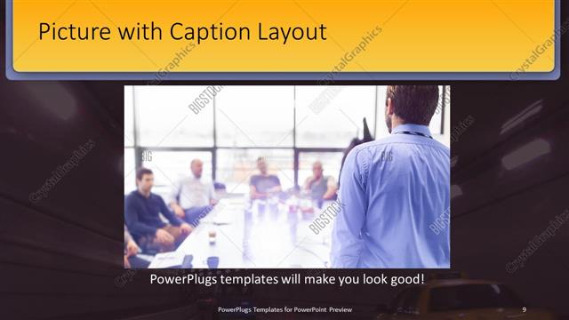 Picture with Caption presentation slide layout