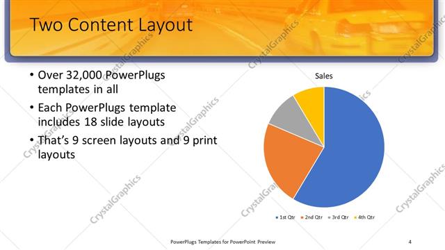 Two Content presentation slide layout