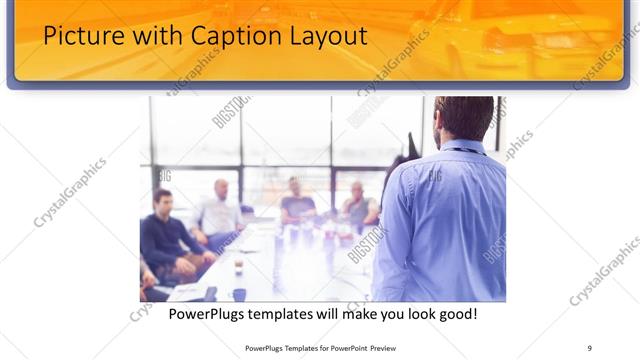 Picture with Caption presentation slide layout