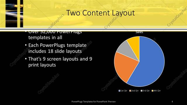 Two Content presentation slide layout