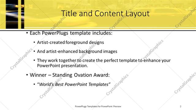 Title and Content presentation slide layout