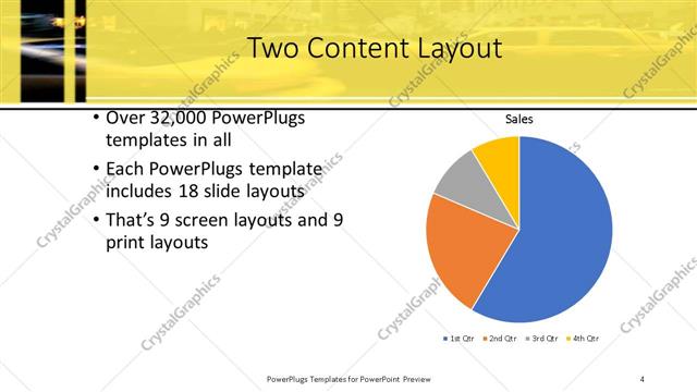Two Content presentation slide layout