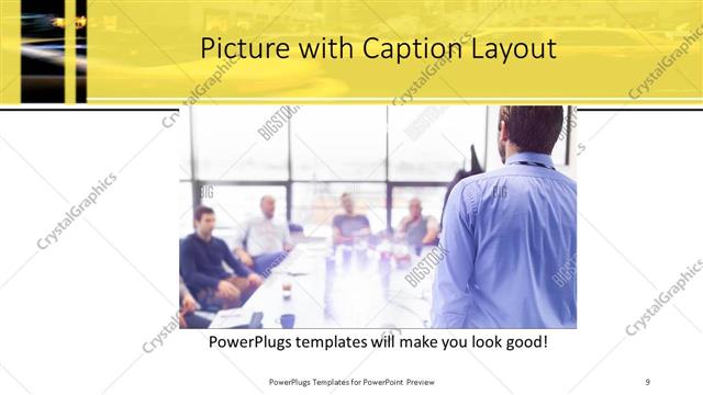 Picture with Caption presentation slide layout