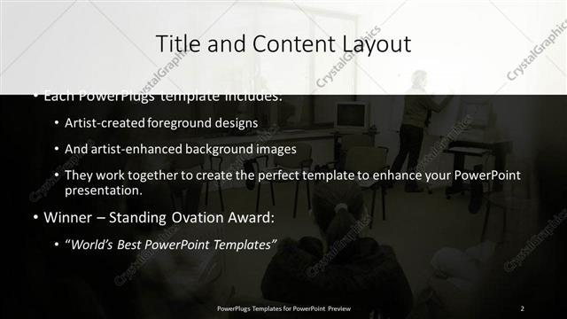 Title and Content presentation slide layout