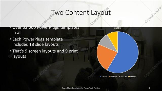 Two Content presentation slide layout