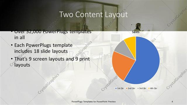 Two Content presentation slide layout