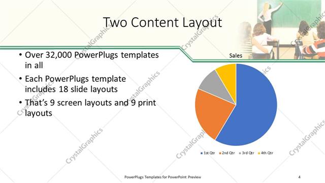 Two Content presentation slide layout
