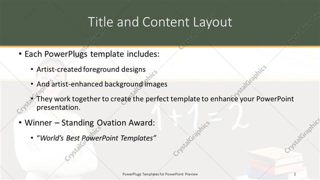 Title and Content presentation slide layout