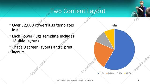 Two Content presentation slide layout