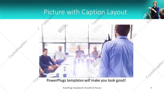 Picture with Caption presentation slide layout