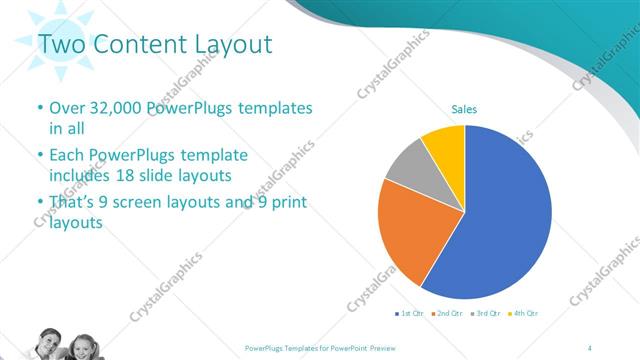 Two Content presentation slide layout