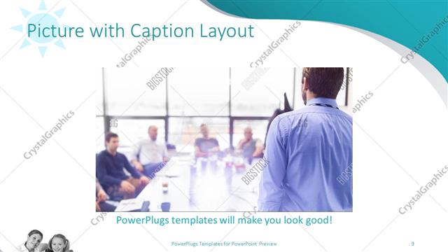 Picture with Caption presentation slide layout