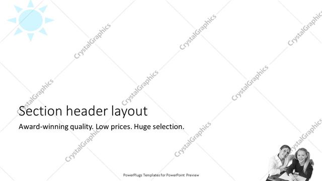 Section Header presentation slide layout