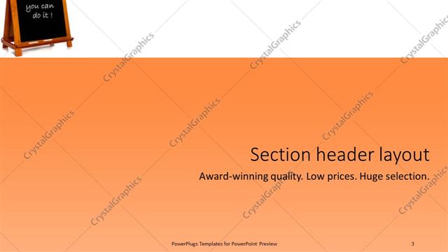 Section Header presentation slide layout