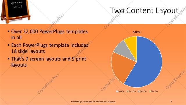 Two Content presentation slide layout