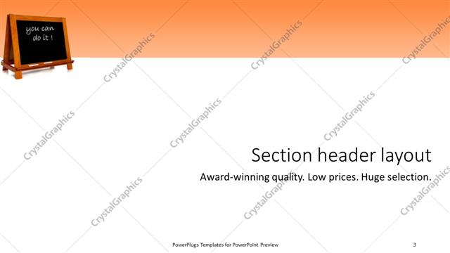 Section Header presentation slide layout