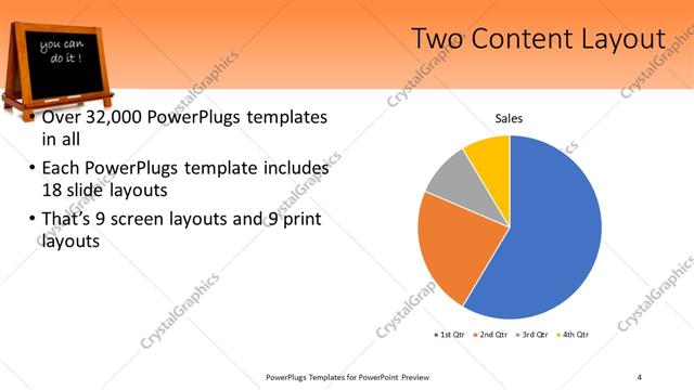Two Content presentation slide layout