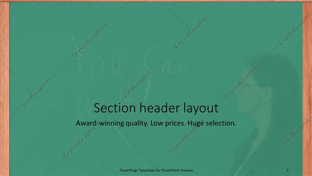 Section Header presentation slide layout