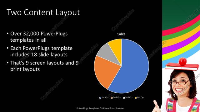 Two Content presentation slide layout