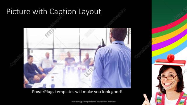 Picture with Caption presentation slide layout