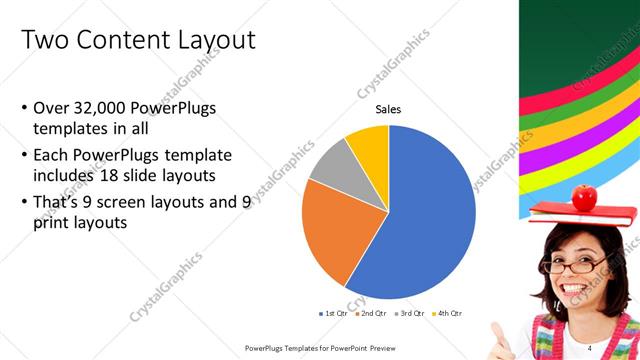 Two Content presentation slide layout