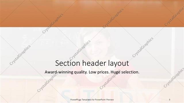Section Header presentation slide layout