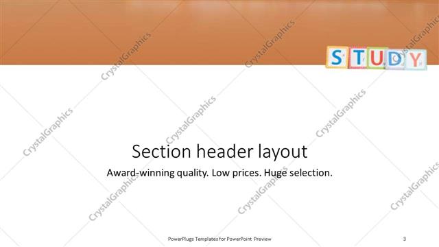Section Header presentation slide layout