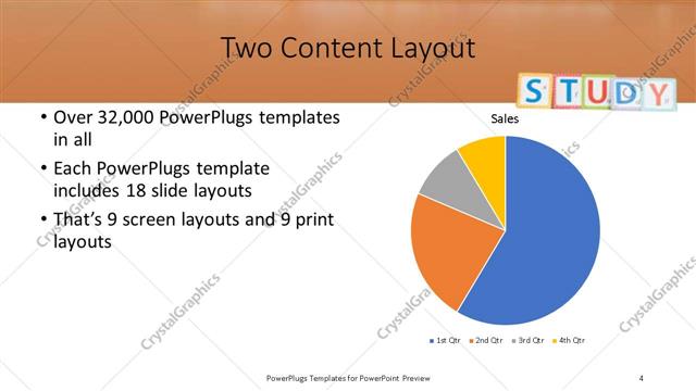 Two Content presentation slide layout