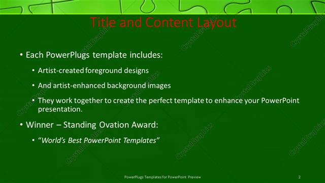 Title and Content presentation slide layout