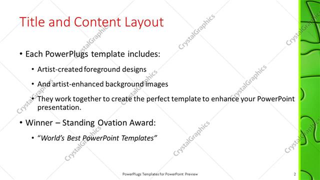 Title and Content presentation slide layout