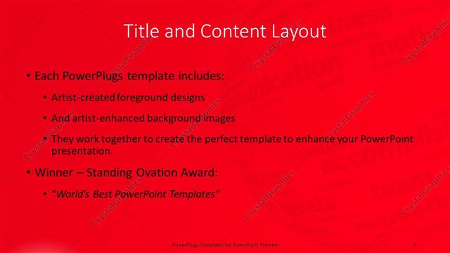 Title and Content presentation slide layout