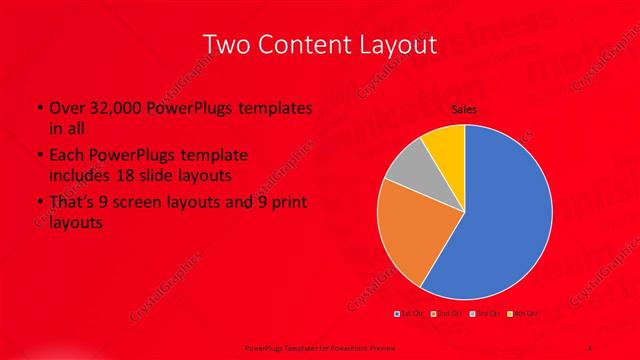 Two Content presentation slide layout