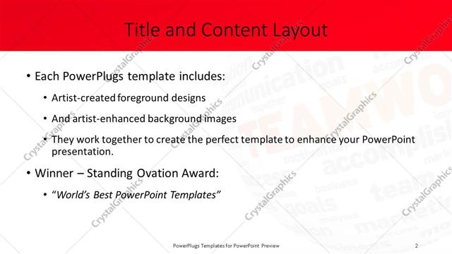 Title and Content presentation slide layout