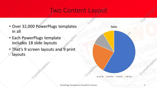 Two Content presentation slide layout
