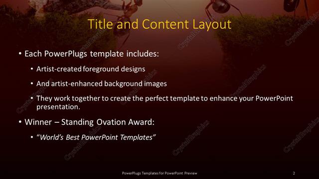Title and Content presentation slide layout